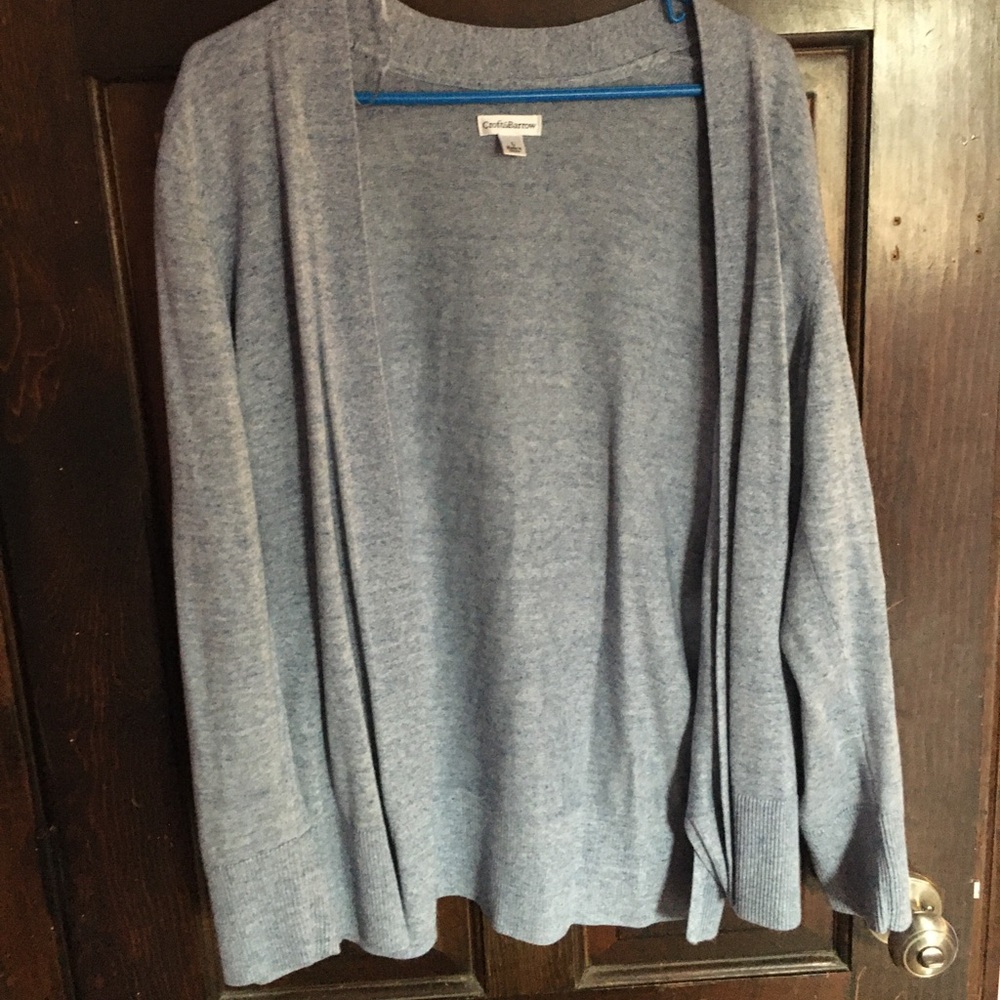 Light Blue Knit Cardigan Sweater